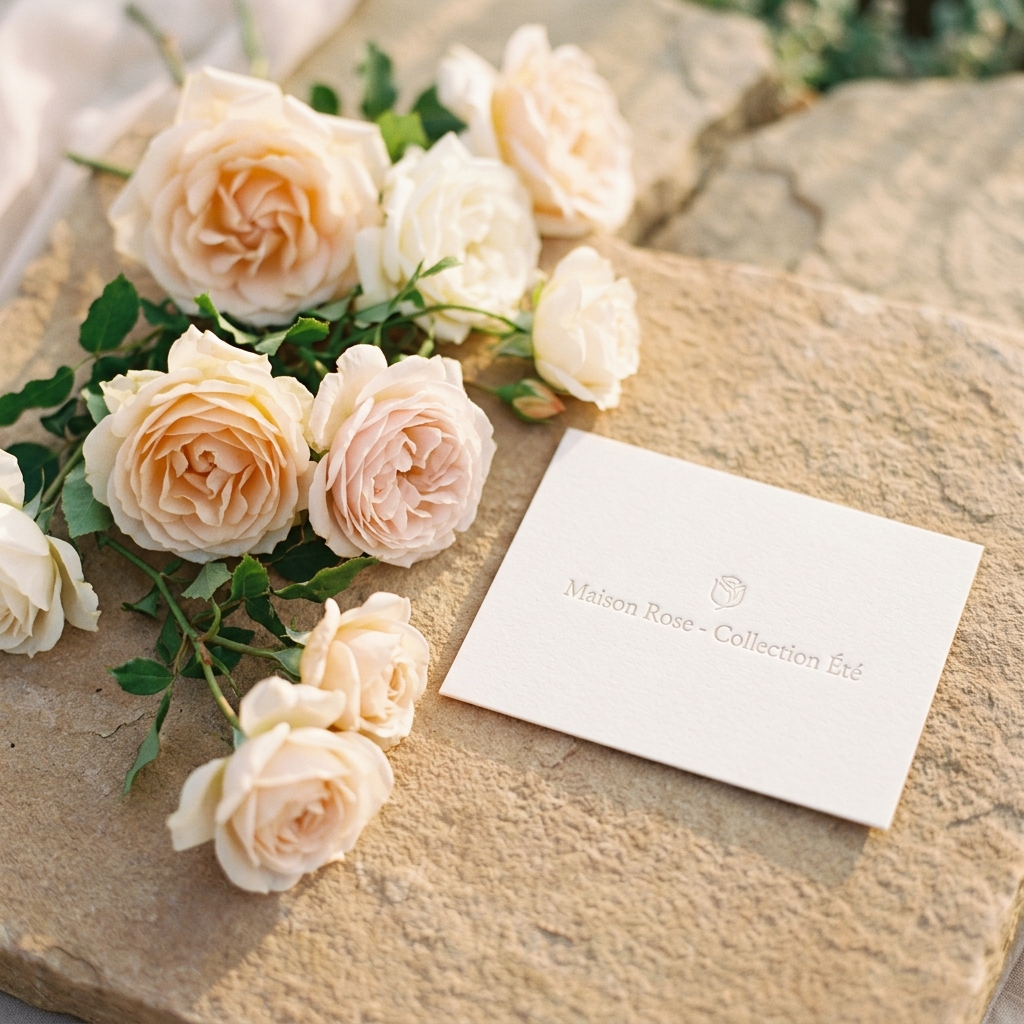 Luxury floral flatlay background